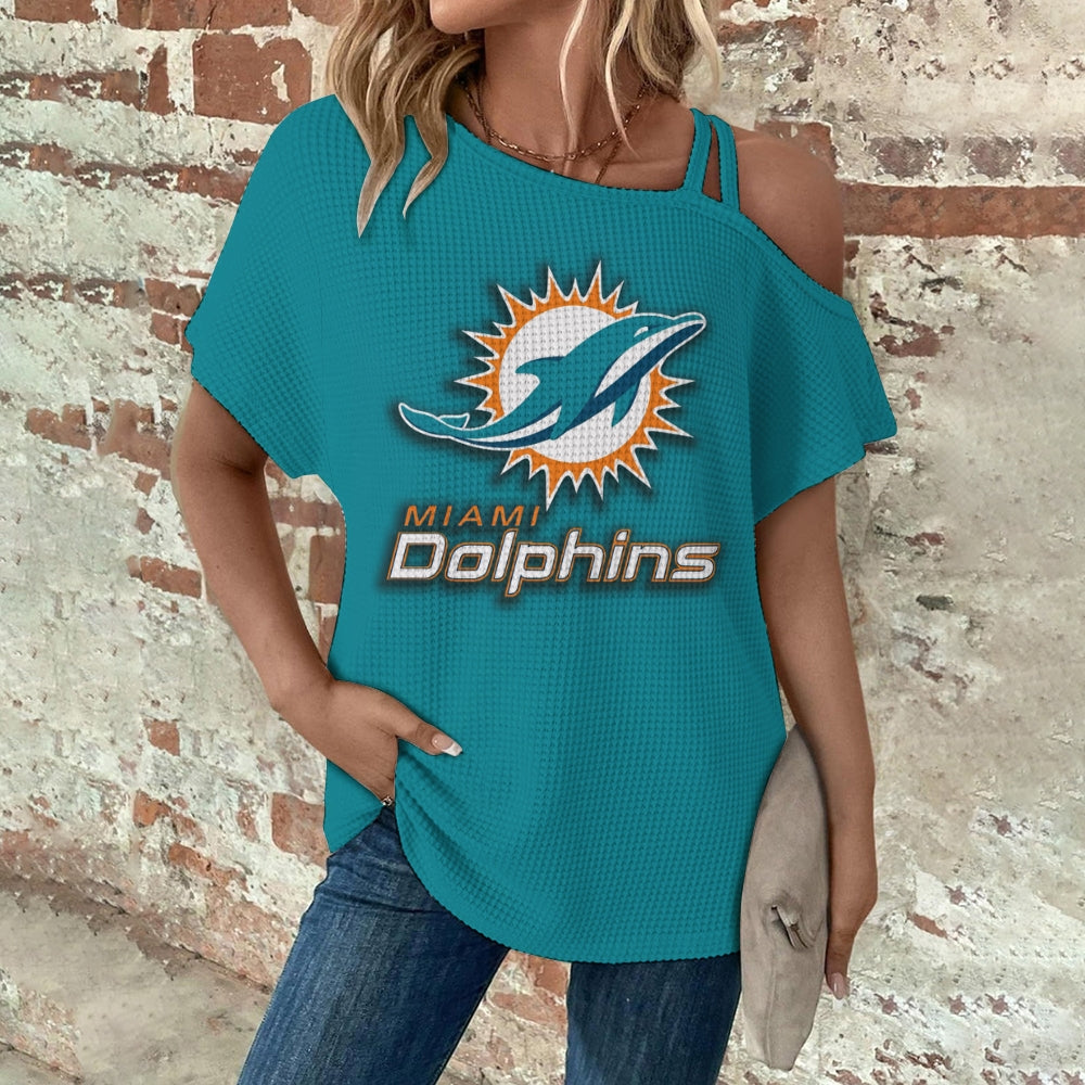 Asymmetrical Neck Short Sleeve T-Shirt