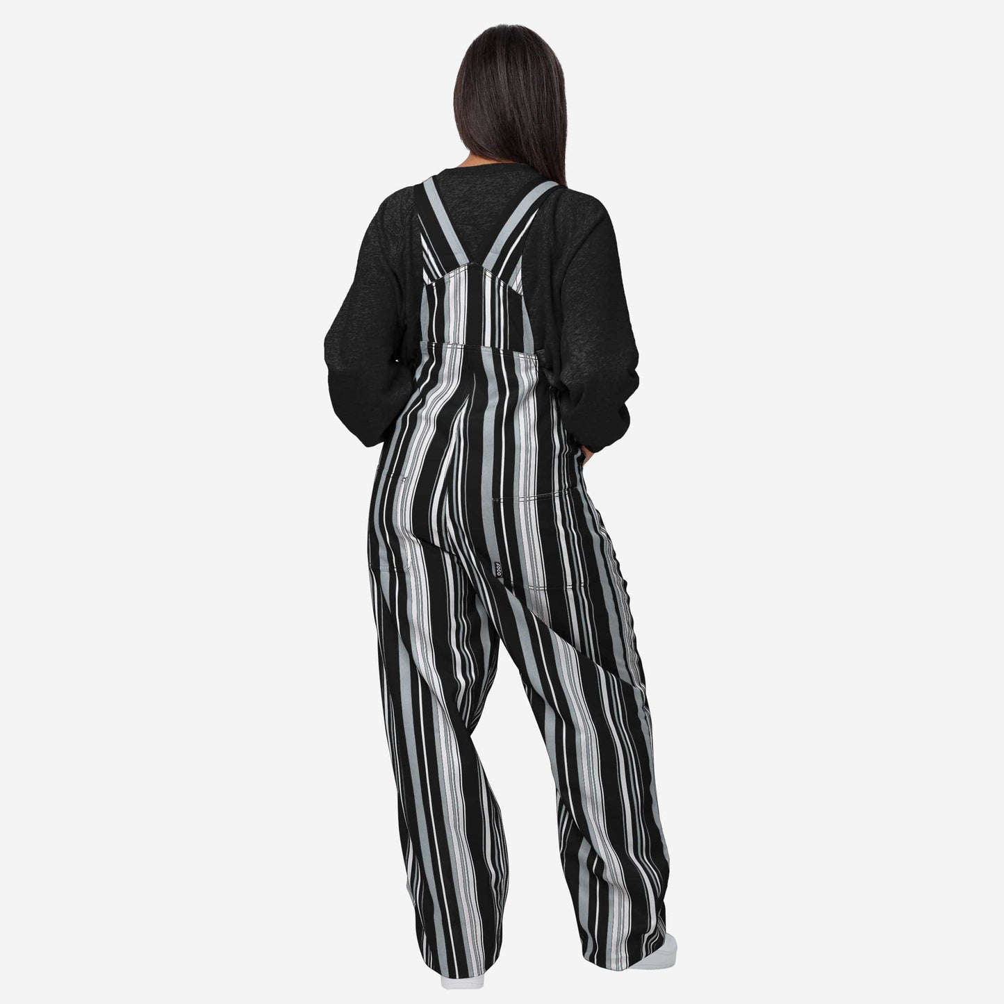 Las Vegas Raiders Womens Hyper Stripe Bib Overalls