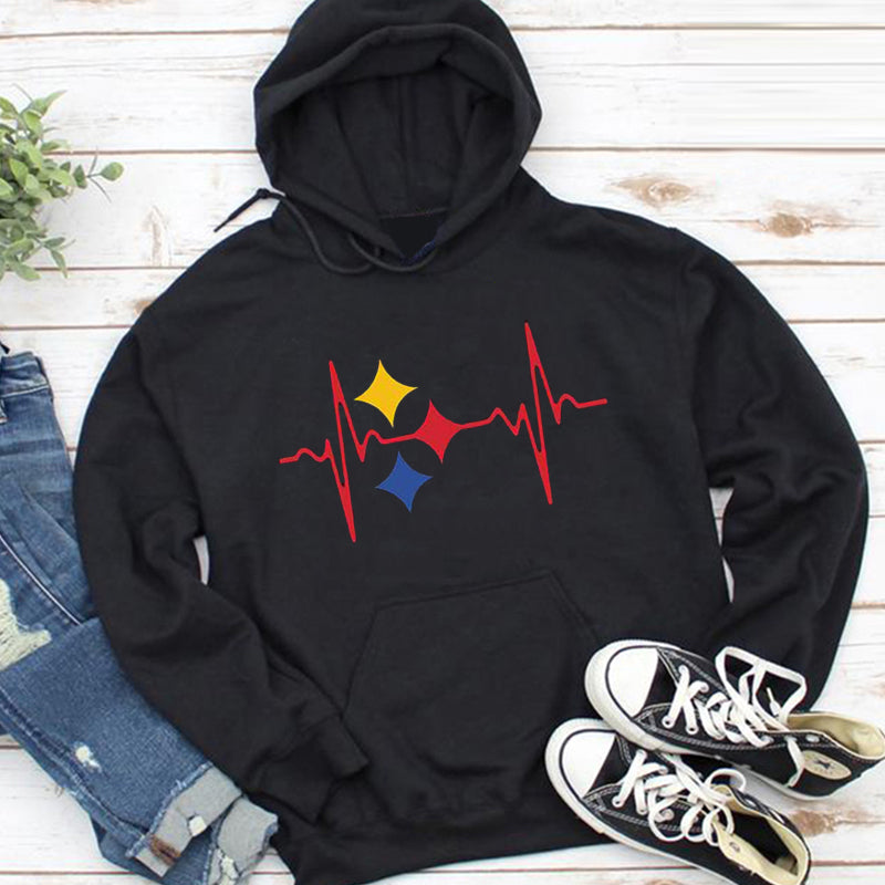 Fashion printed long sleeved Hoodie