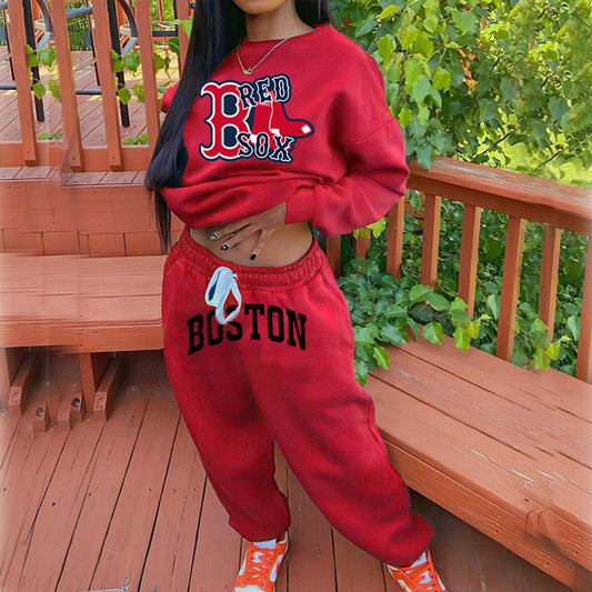 Sports Sweatshirt Two-Piece Suit