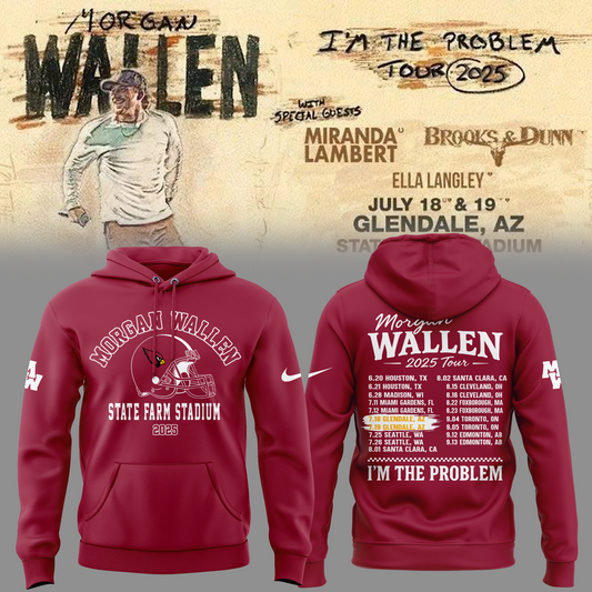 Special New Morgan Wallen x Arizona Cardinals Black Hoodie