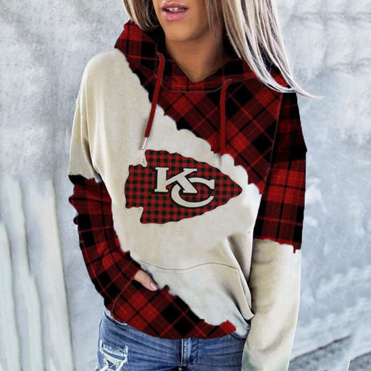 Fashion patchwork printed long sleeve Hoodie