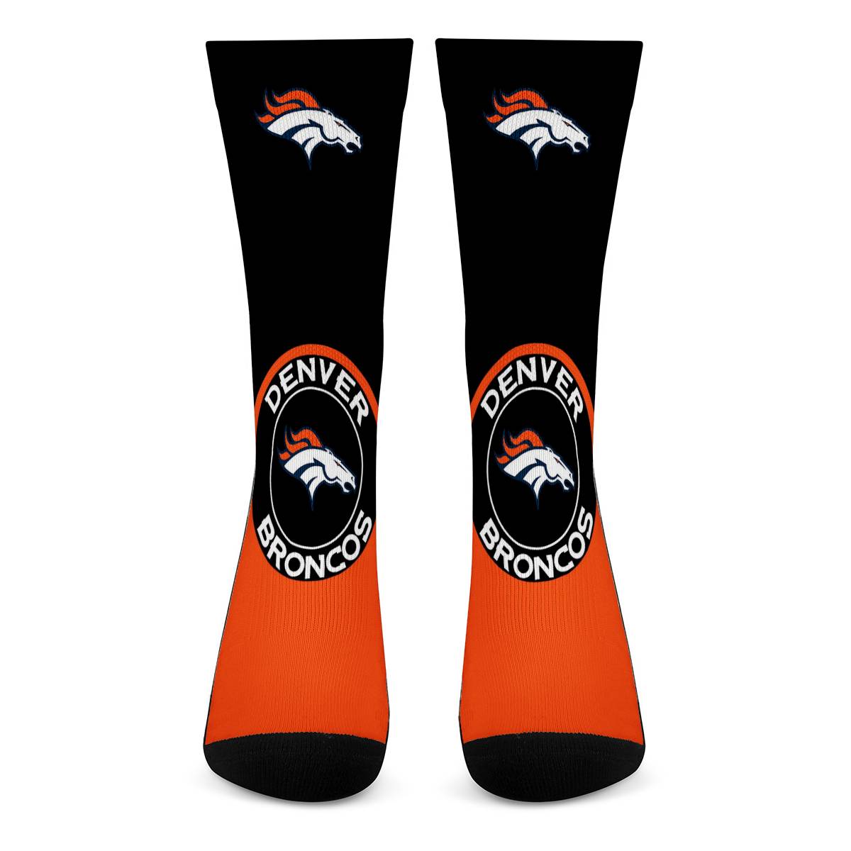 Denver Broncos For Bare Feet Crew Socks