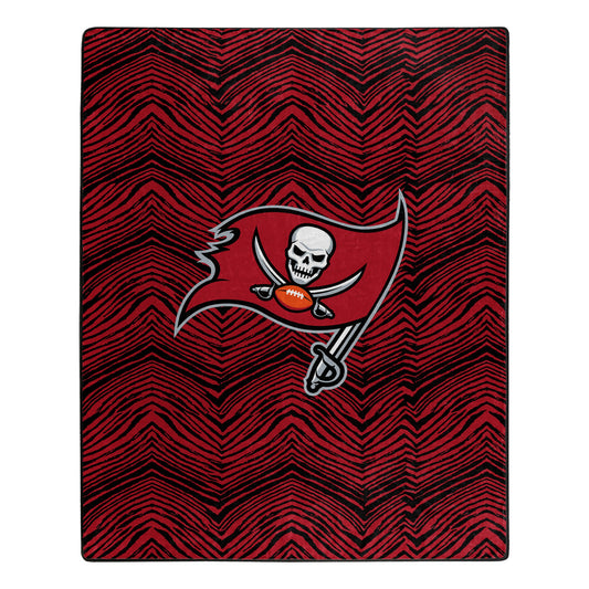 Zubaz X Northwest NFL Tampa Bay Buccaneers Zubified Raschel Throw Blanket, 50" x 60"