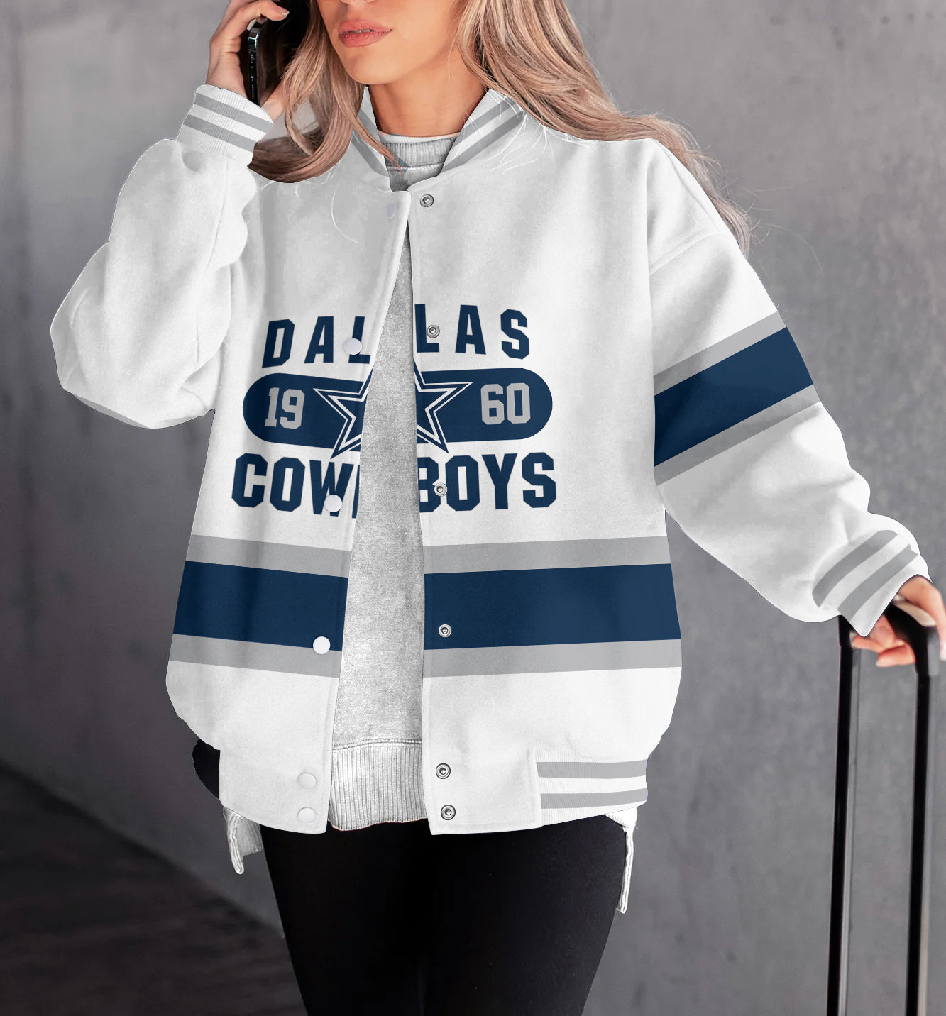 Dallas Cowboys Women's Long Pass Full- Snap Casual Jacket