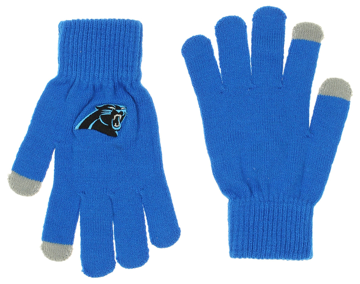 FOCO X Zubaz NFL Collab 3 Pack Glove Scarf & Hat Outdoor Winter Set, Carolina Panthers
