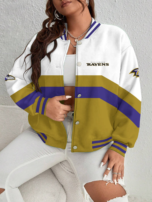 Baltimore Ravens Women's Long Pass Full- Snap Casual Jacket