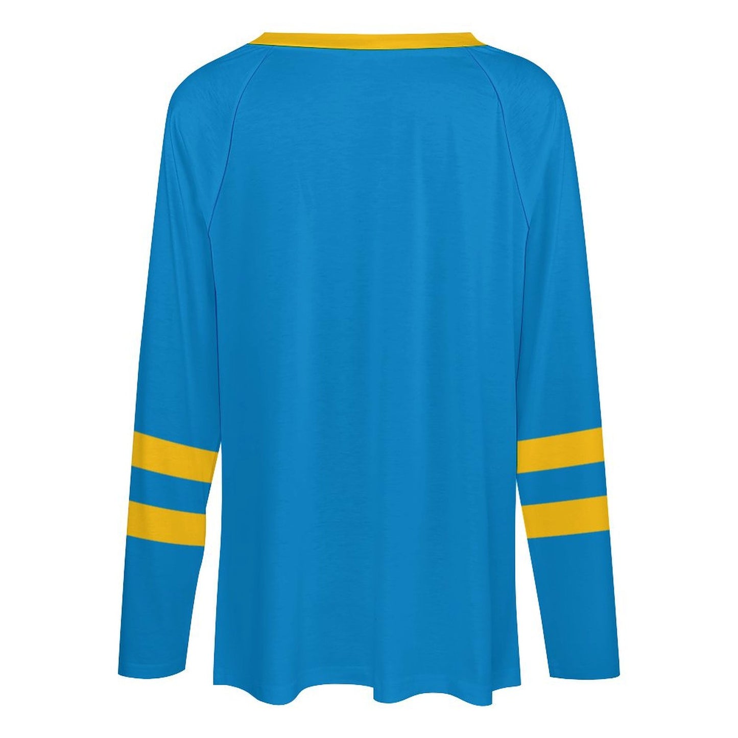 Los Angeles Chargers Women's V-neck Double-layered Long-sleeved Loose T-shirt