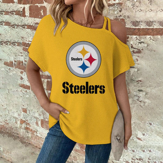 Asymmetrical Neck Short Sleeve T-Shirt