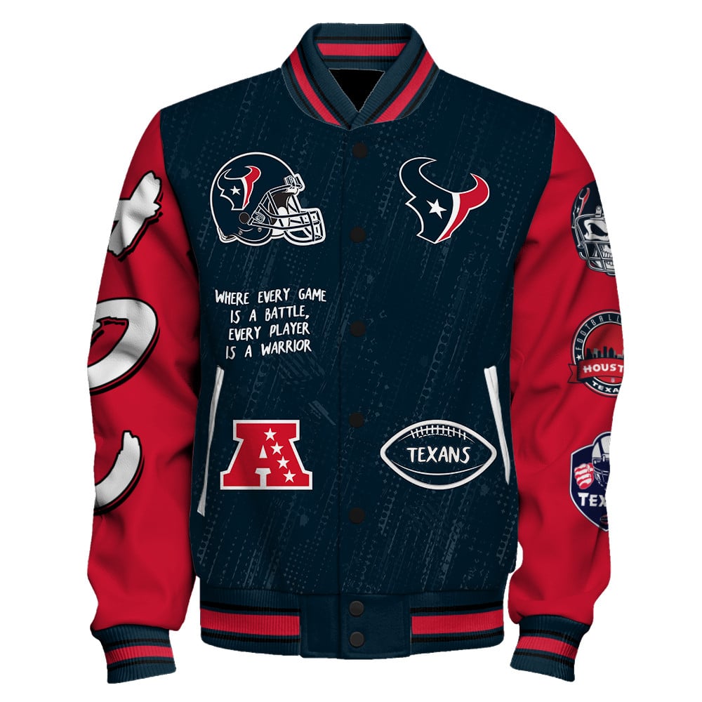 Houston Texans National Football League Conquer Every Field Unisex Varsity Jacket