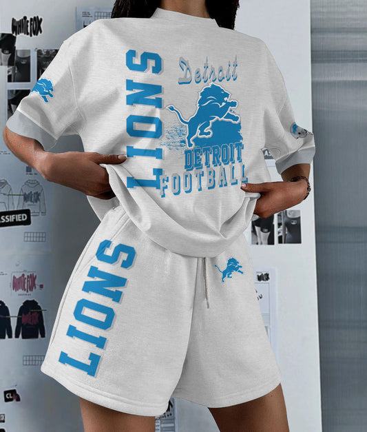 Detroit Lions Limited Edition Women's T-Shirt & Short Set