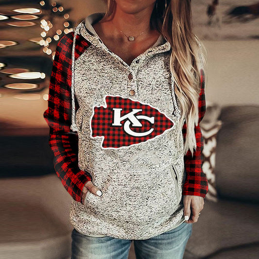 Casual patchwork printed Hoodie