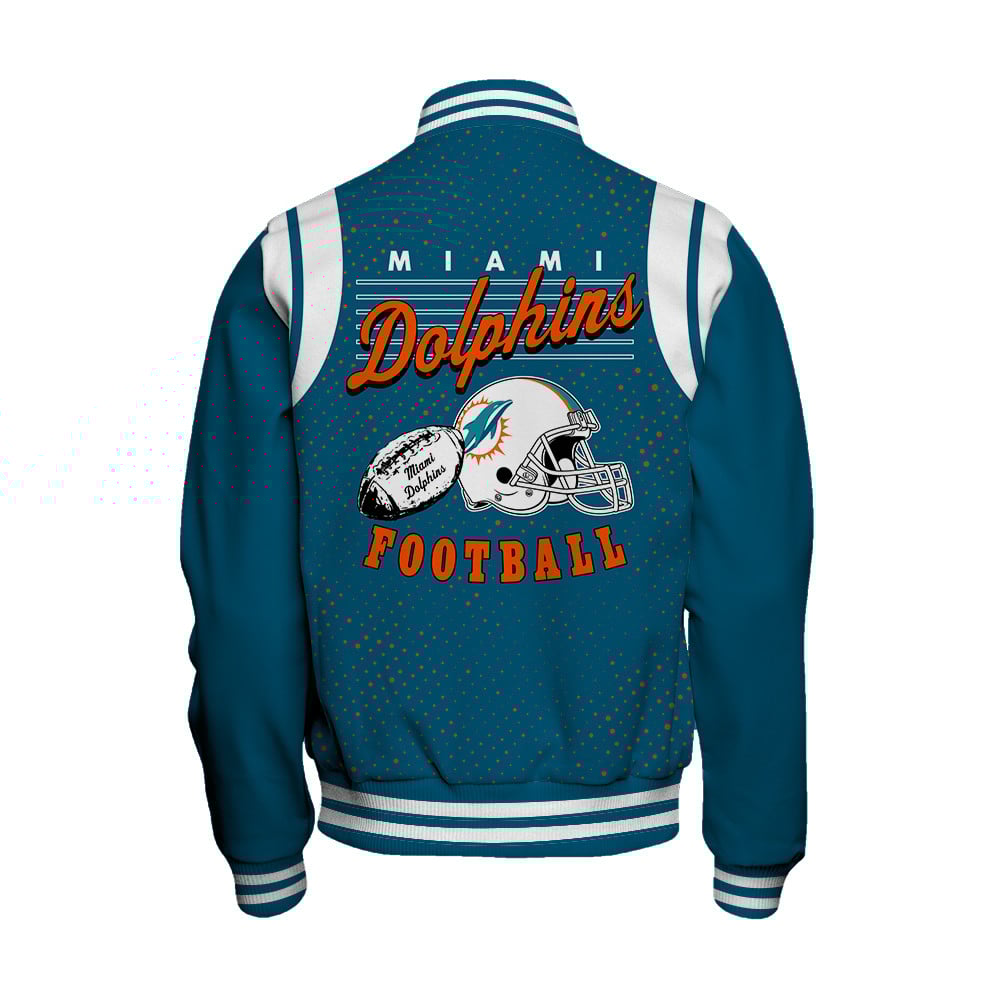 Miami Dolphins National Football League 2025 Make Your Mark Unisex Varsity Jacket