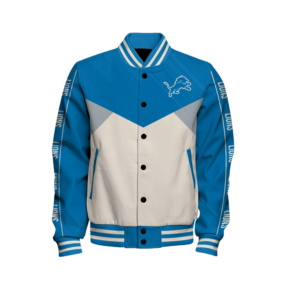 Detroit Lions Football Team 2025 - 26 Personality, Outstanding Unisex Varsity Jacket