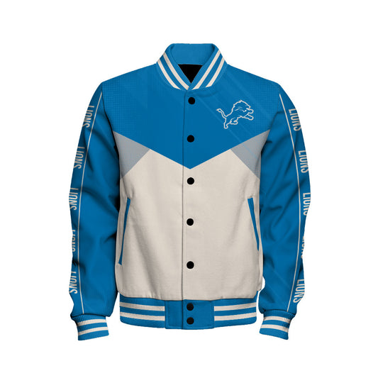 Detroit Lions Football Team 2025 - 26 Personality, Outstanding Unisex Varsity Jacket