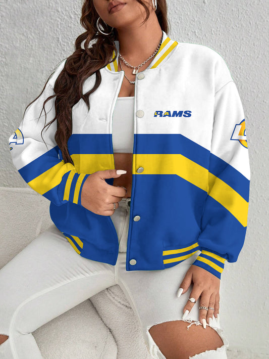 Los Angeles Rams Women's Long Pass Full- Snap Casual Jacket