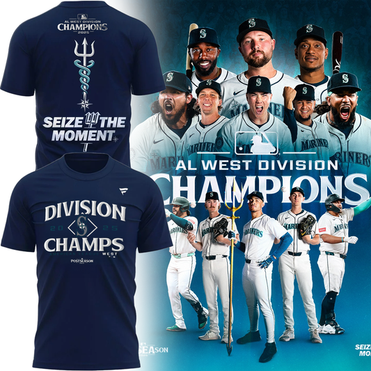 Seattle Mariners 2025 AL West Division Champions Limited Shirt