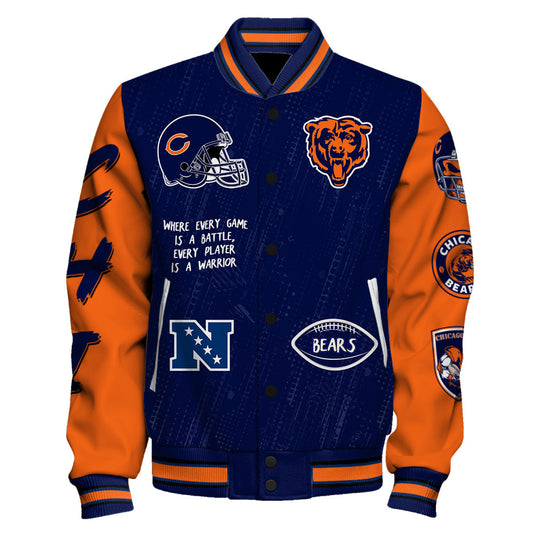 Chicago Bears National Football League Conquer Every Field Unisex Varsity Jacket