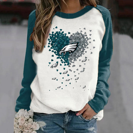 Women's Football Print Casual Sweatshirt