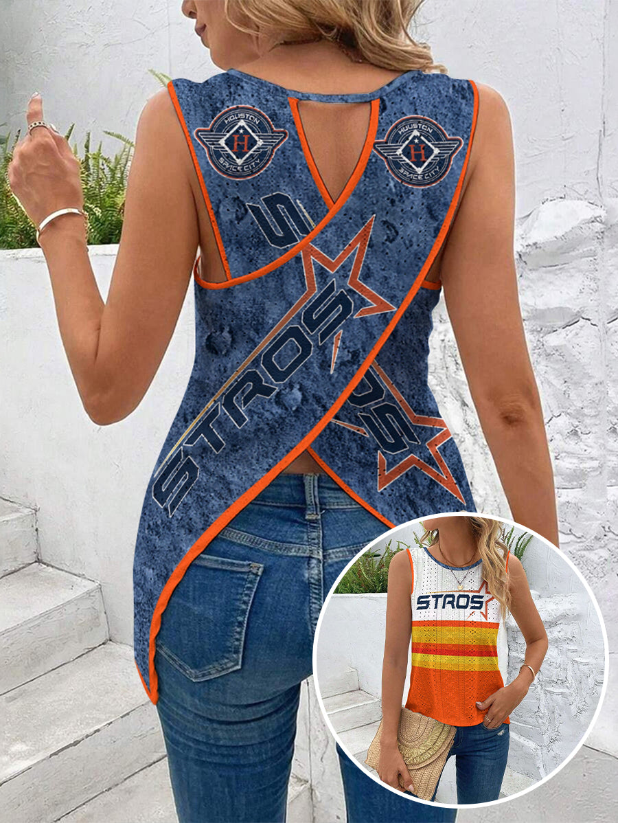 2025 City Connect Cut Out Wrap Cross Wrap Back Asymmetrical Beach Tank Top