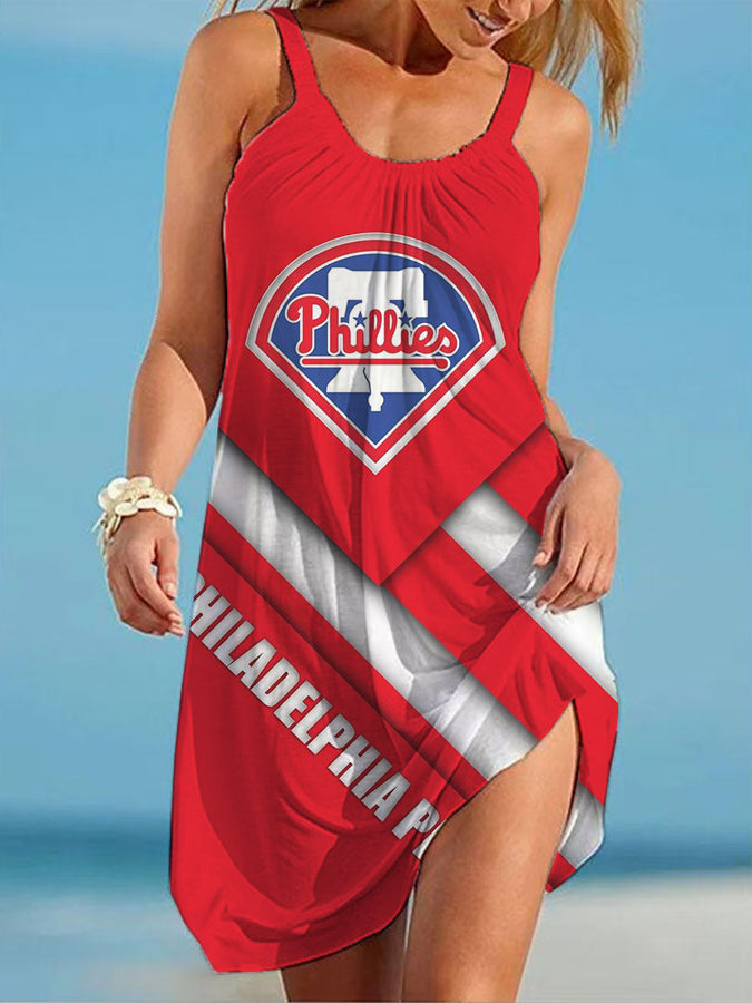 Phillies Round neck sleeveless printed dress