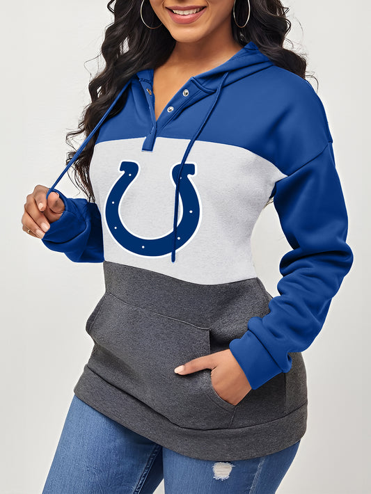 Women's Colorblock Drawstring Hoodie