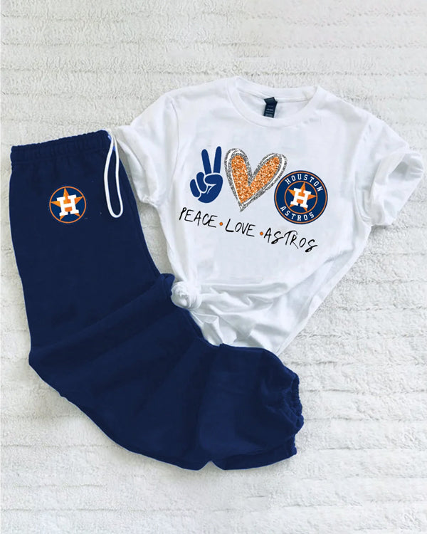 Casual loose fashion printed suit