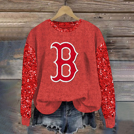 Sequined Sleeves Vintage Sweatshirt
