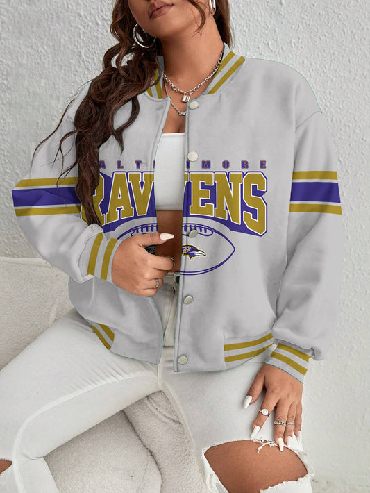 Baltimore Ravens Women's Long Pass Full- Snap Casual Jacket