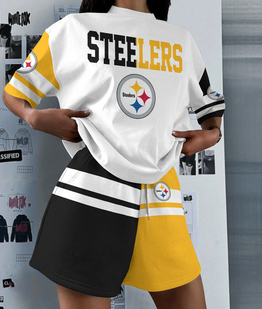 Pittsburgh Steelers  Limited Edition Women's T-Shirt & Short Set