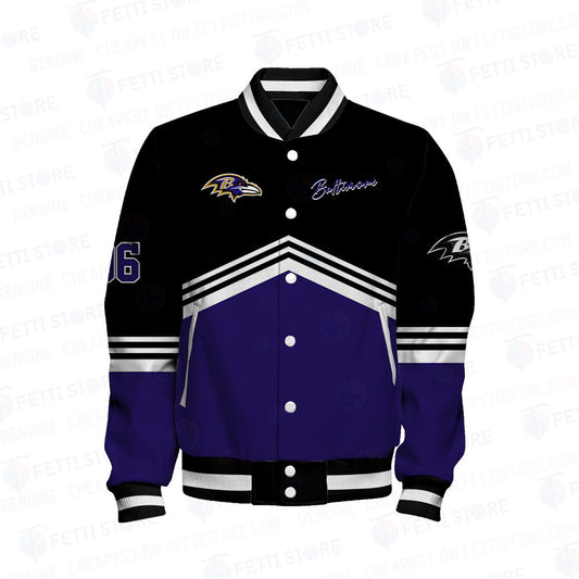 Baltimore Ravens - National Football League AOP Varsity Jacket V4