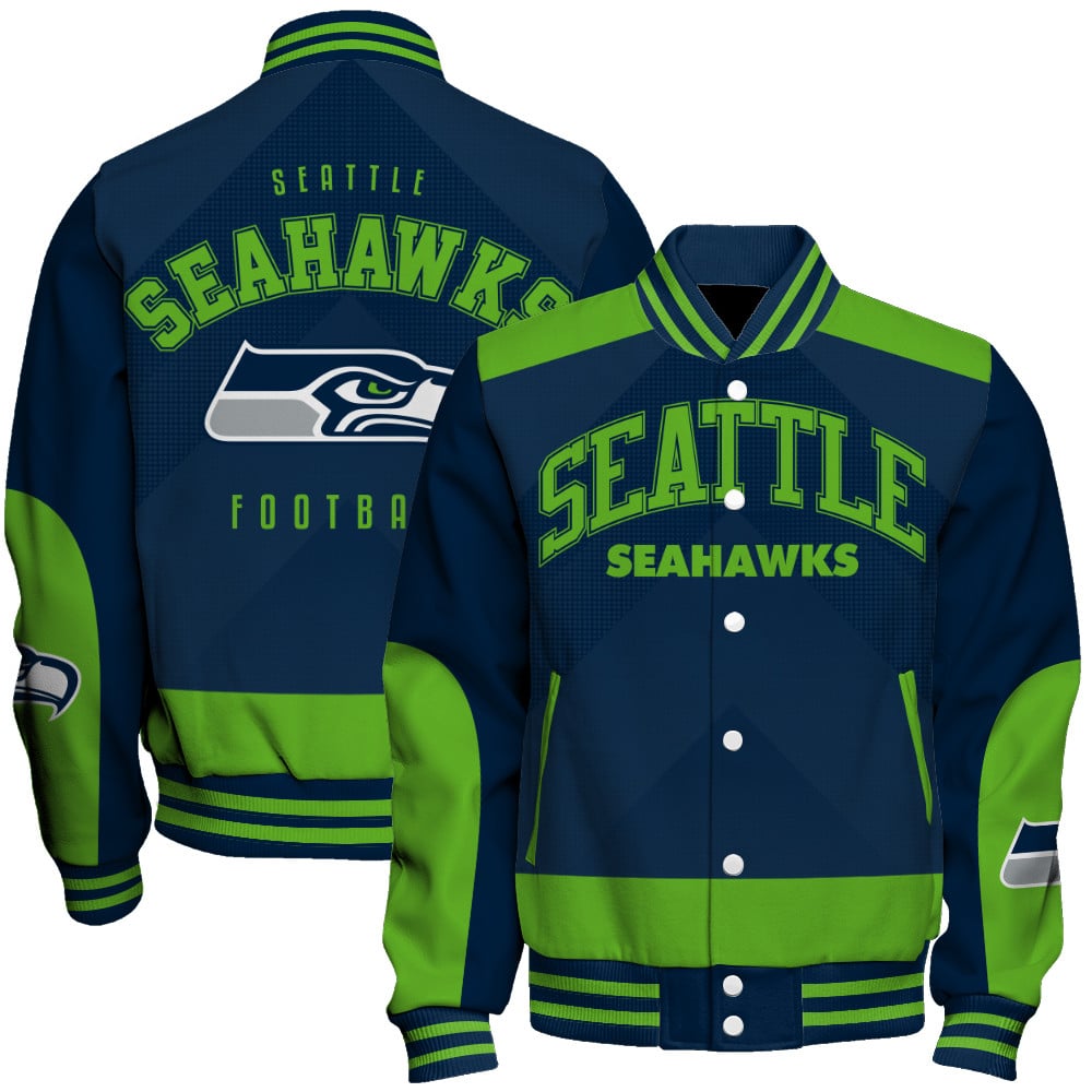 Seattle Seahawks Football Team 2025 - 26 Stay Ahead Of The Trend Unisex Varsity Jacket