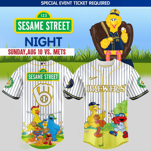 Milwaukee Brewers _ Sesame Street Night Jersey 2025