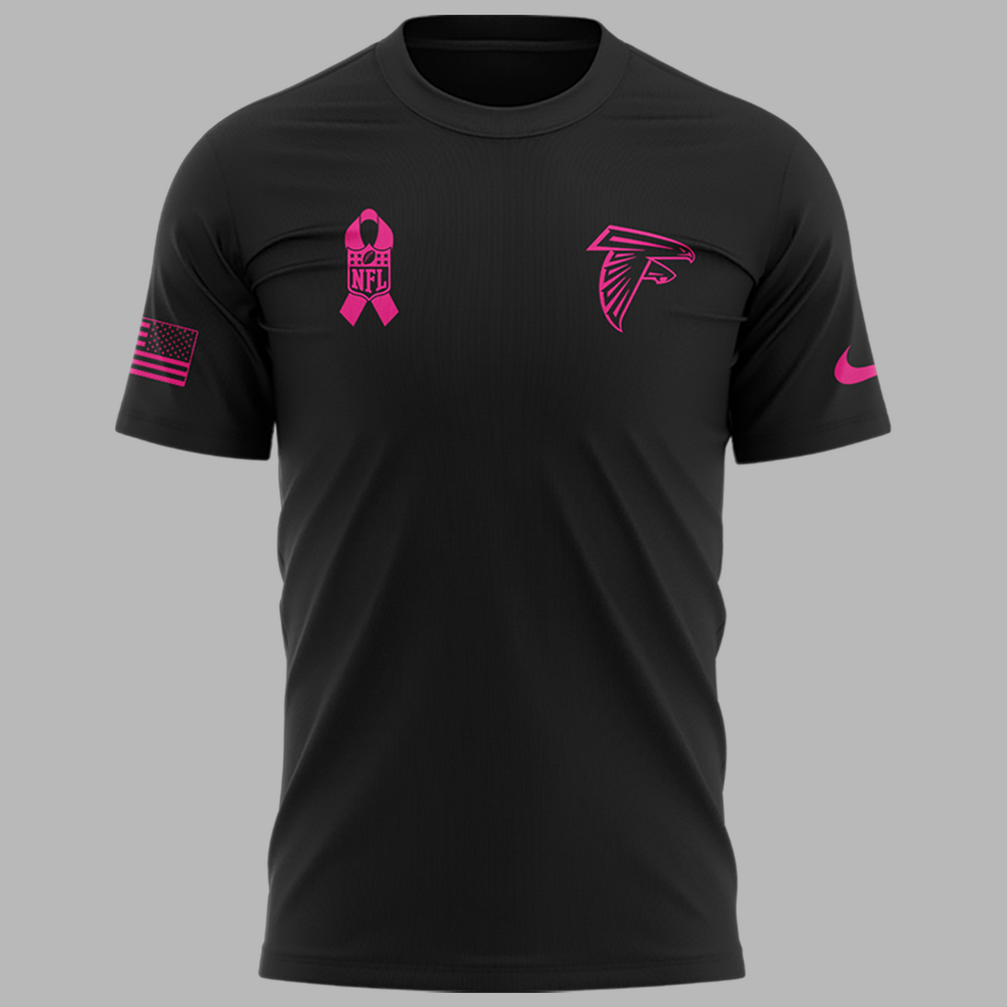 Atlanta Falcons Breast Cancer Awareness Tshirt 2025