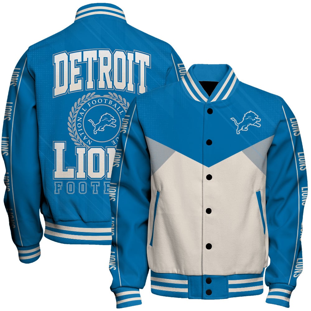Detroit Lions Football Team 2025 - 26 Personality, Outstanding Unisex Varsity Jacket