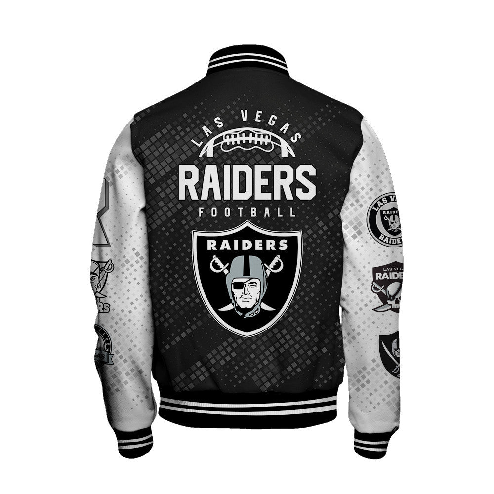 Las Vegas Raiders National Football League Pattern Varsity Jacket V13