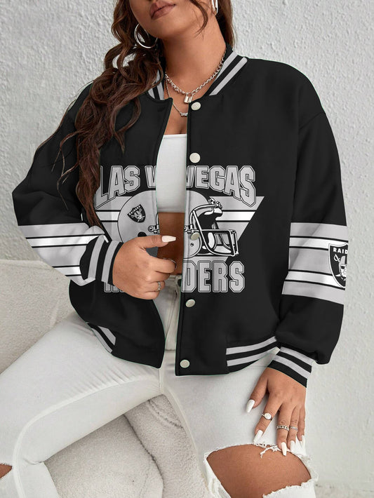 Las Vegas Raiders Women's Long Pass Full- Snap Casual Jacket