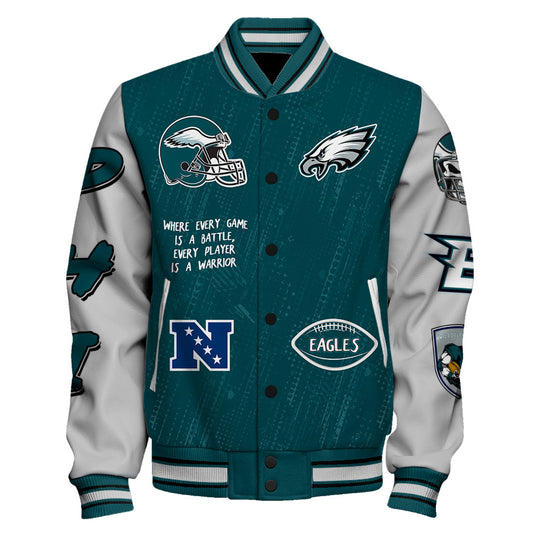 Philadelphia Eagles National Football League Conquer Every Field Unisex Varsity Jacket