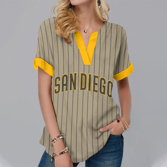 New Fashion Short Sleeve V-Neck Shirt