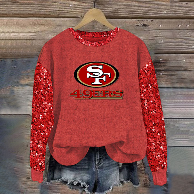 Sequined Sleeves Vintage Sweatshirt