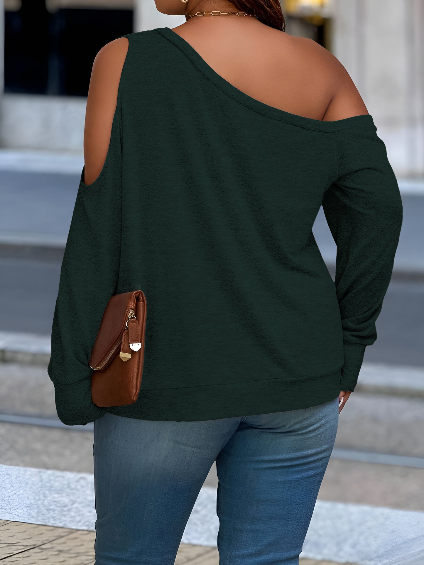 Asymmetric Off-Shoulder Women's Sweatshirt