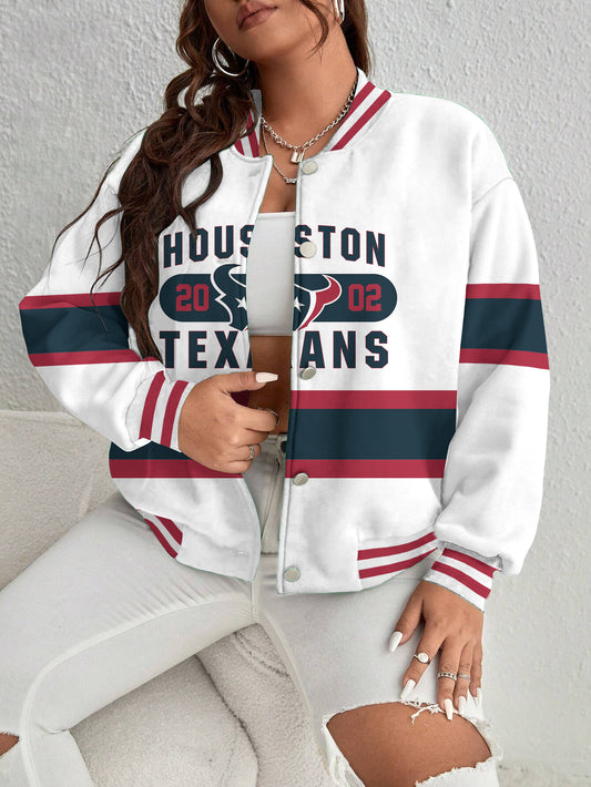 Houston Texans Women's Long Pass Full- Snap Casual Jacket