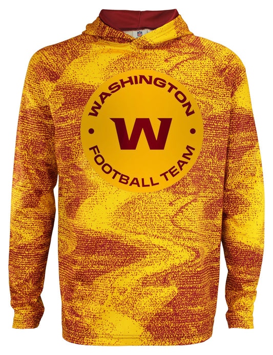 Zubaz NFL Men's Washington Football Team Static Body Lightweight French Terry Hoodie