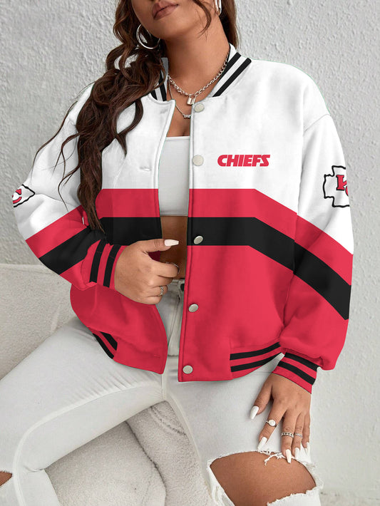Kansas City Chiefs Women's Long Pass Full- Snap Casual Jacket