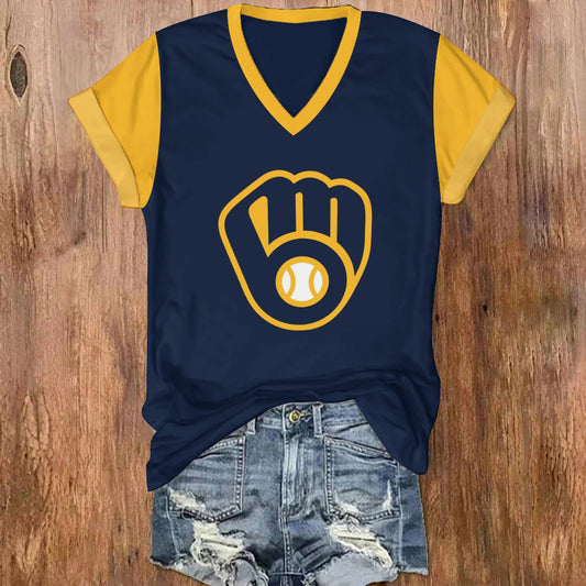 Milwaukee Brewers V-Neck T-Shirt