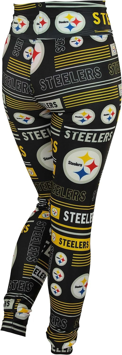Zubaz NFL PITTSBURGH STEELERS TEAM COLOR COLUMN LEGGING XS