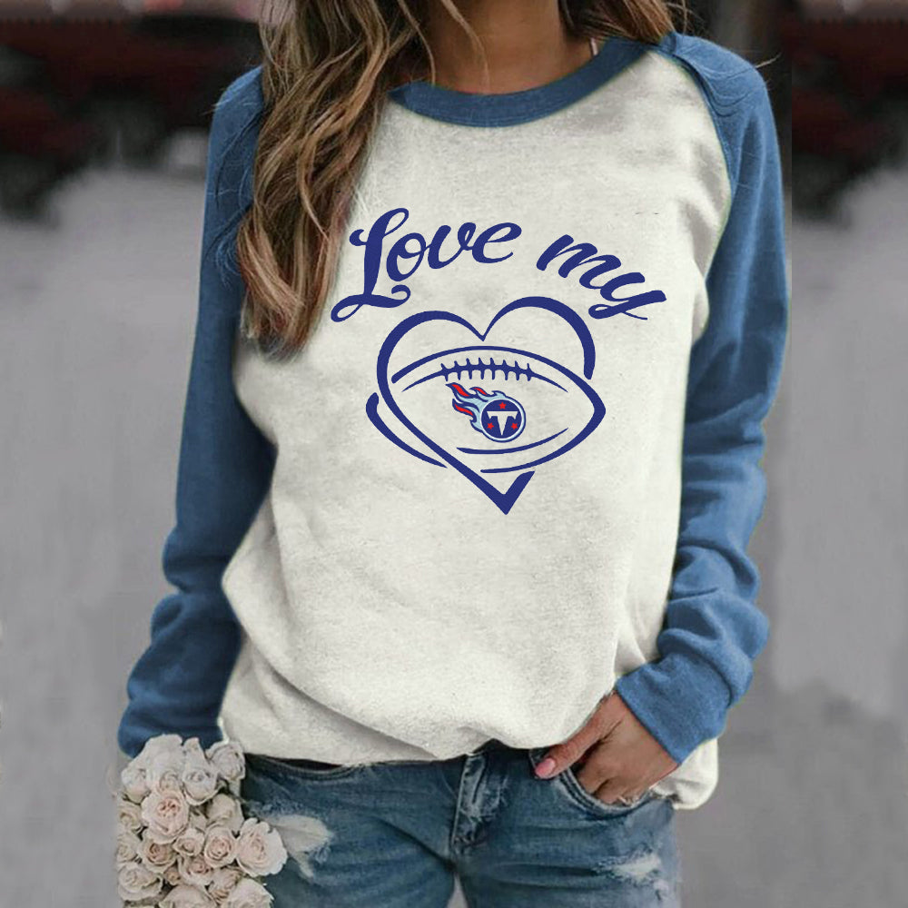 [pre sale] casual crew neck contrast print Pullover