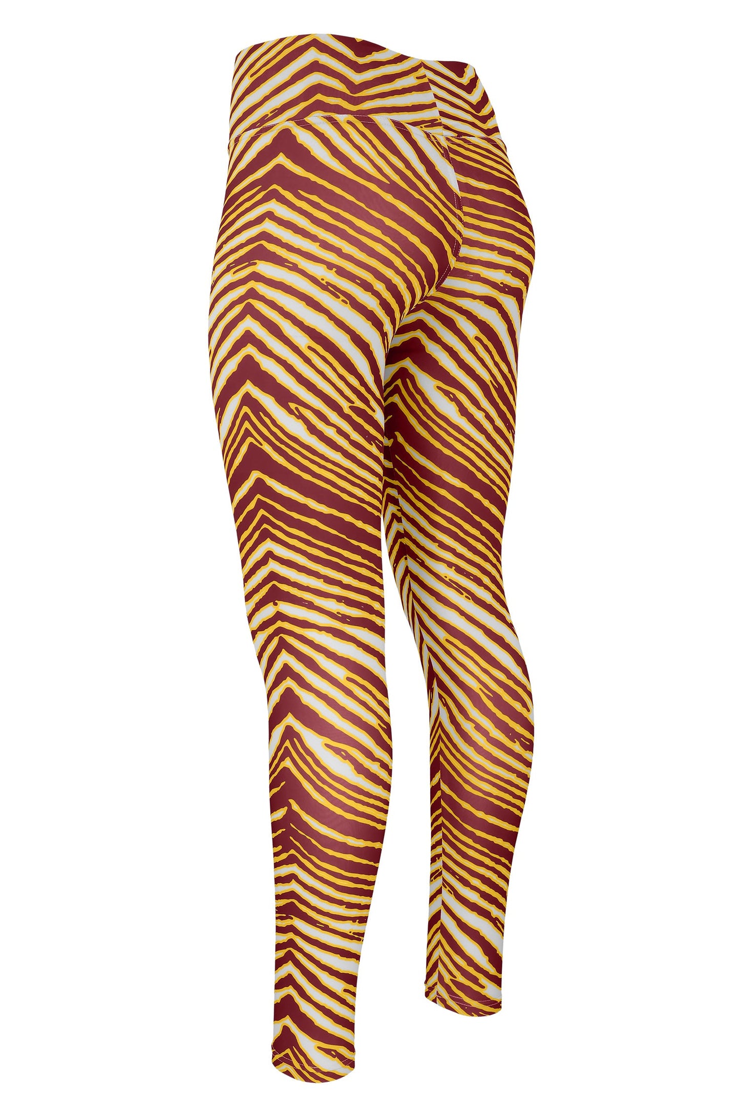 Zubaz NFL Women's Basic Zebra Print Legging, Washington Commanders