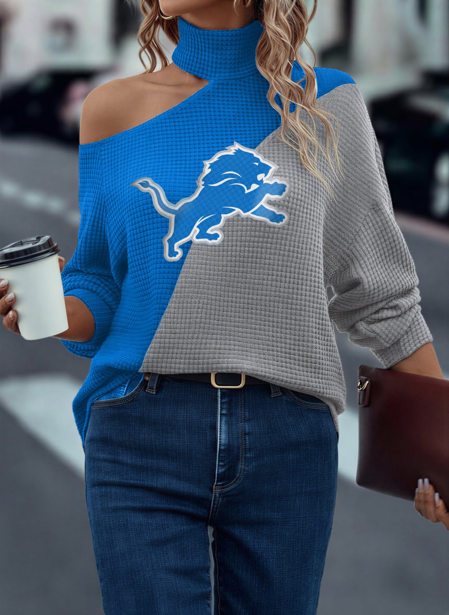 Casual Colorblock Off Shoulder T-Shirt