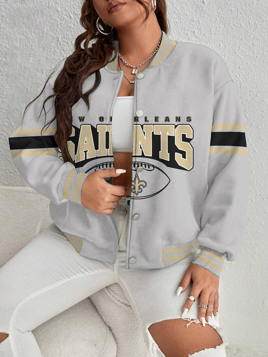 New Orleans Saints Women's Long Pass Full- Snap Casual Jacket